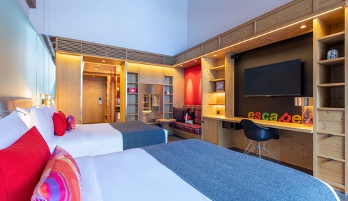 Mega Room, Room, 2 Double Beds, Balcony