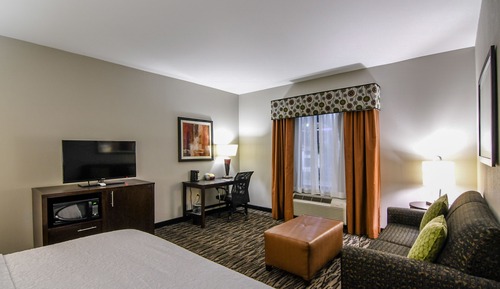 Room, 1 King Bed with Sofa bed, Refrigerator & Microwave