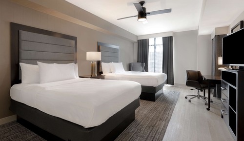 Suite, 2 Queen Beds, Accessible, Balcony (Hearing)