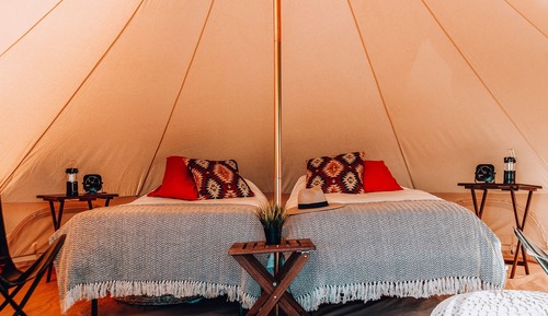 Tent, 2 Twin Beds, Shared Bathroom