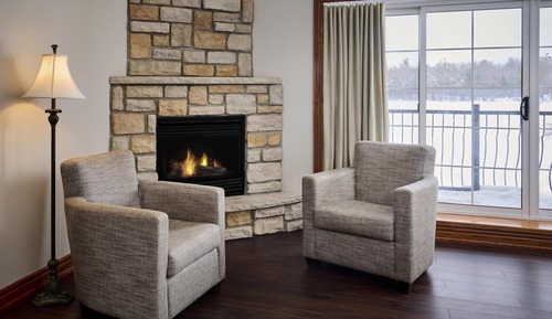 Standard Room, Multiple Beds, Fireplace, Lake View (Walk-in Shower)