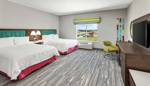 Standard Single Room, 2 Queen Beds, Accessible, Bathtub (Mobility & Hearing)