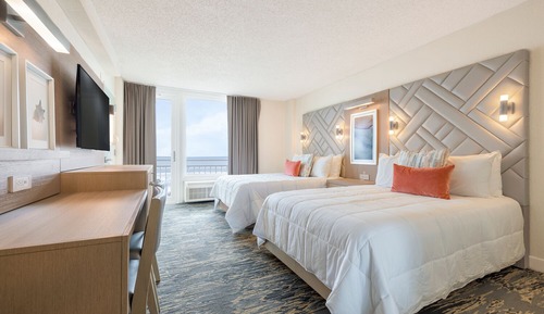 Standard Room, 2 Double Beds, Ocean View