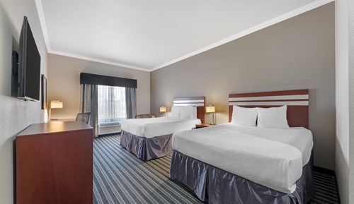 Standard Room, 2 Queen Beds, Non Smoking, Refrigerator & Microwave