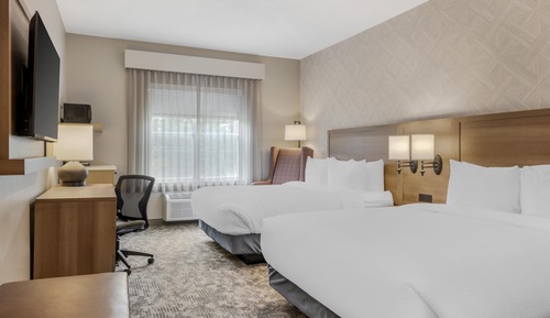 Standard Room, 2 Queen Beds, Non Smoking, Refrigerator & Microwave