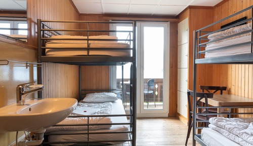 Basic Quadruple Room, Multiple Beds, Shared Bathroom, Lake View