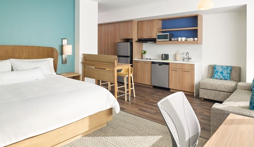 Studio, 1 King Bed with Sofa bed, Kitchen