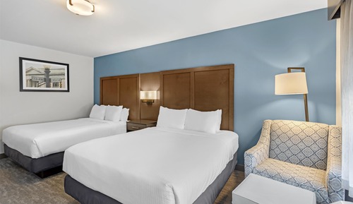 Standard Room, 2 Queen Beds, Non Smoking, Refrigerator & Microwave (Shower Only)