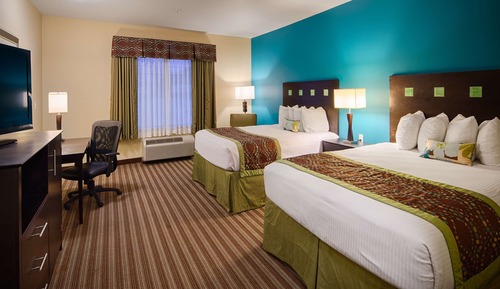 Standard Room, 2 Queen Beds, Non Smoking, Refrigerator & Microwave (Oversized Room)