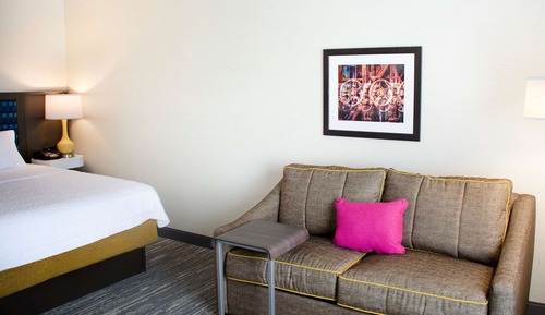 Room, 1 King Bed with Sofa bed, Refrigerator & Microwave