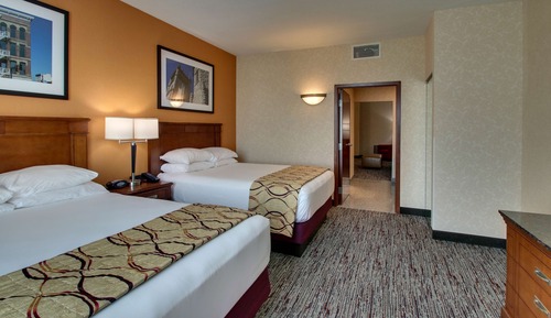 Suite, 2 Queen Beds, Accessible (Sofa Sleeper, Roll-in Shower, 2 Rooms)
