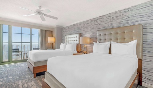 Room, 2 Double Beds, Ocean View (High Floor)