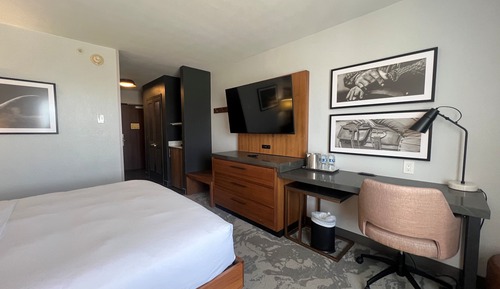 Room, 1 King Bed, Roll-in Shower
