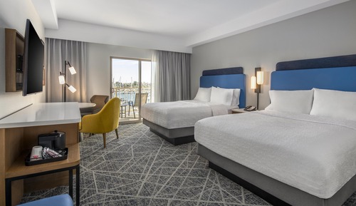 Room, 2 Queen Beds, Non Smoking, Marina View (Shower Only)