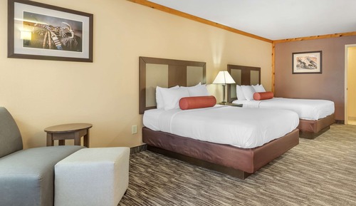 Standard Room, 2 Queen Beds, Non Smoking, Refrigerator & Microwave