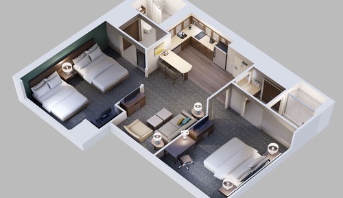 Suite, 1 King Bed, Kitchen