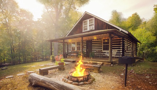 Comfort Cabin, 2 Bedrooms, River View, Mountainside (Log Cabin)