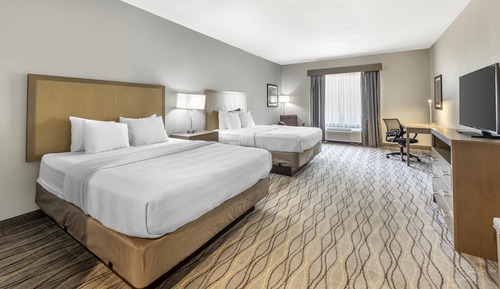 Standard Room, 2 Queen Beds, Non Smoking, Refrigerator & Microwave
