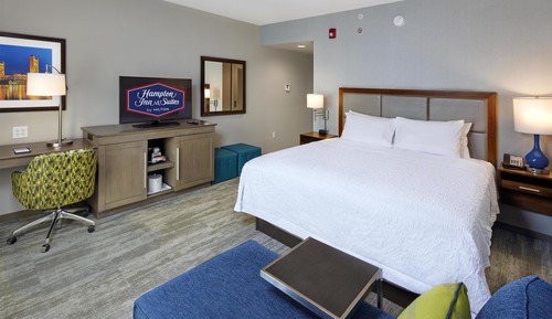 Room, 1 King Bed, Refrigerator, City View