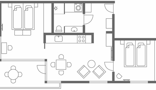 Family Two Bedroom Apartment 77 m2