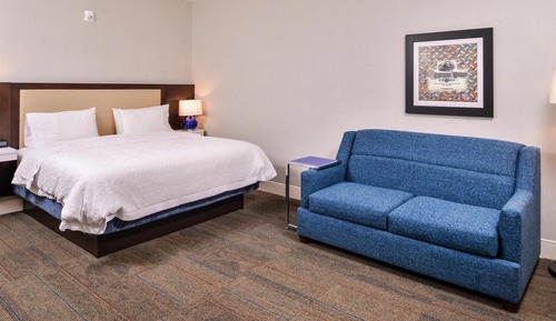 Room, 1 King Bed with Sofa bed, Refrigerator & Microwave