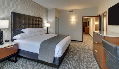 Suite, 1 King Bed with Sofa bed, Accessible (Sofa Sleeper, Roll-in Shower, 2 Rooms)