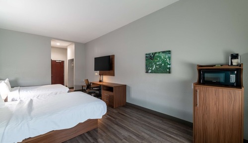 Standard Room, 2 Queen Beds, Non Smoking, Refrigerator & Microwave