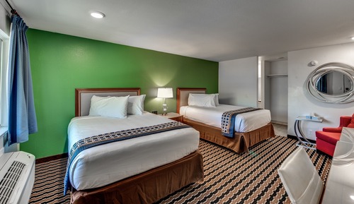 Standard Double Room Single Use, 2 Queen Beds, Refrigerator & Microwave