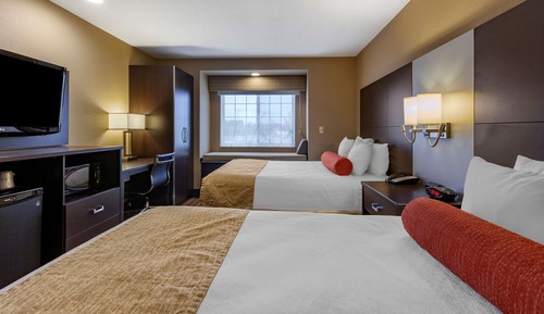 Standard Room, 2 Queen Beds, Non Smoking, Refrigerator & Microwave