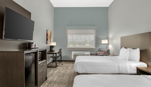 Standard Room, 2 Queen Beds, Non Smoking, Refrigerator & Microwave