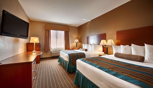 Standard Room, 2 Queen Beds, Non Smoking, Refrigerator & Microwave