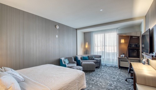 Suite, 1 King Bed with Sofa bed, Hearing Accessible