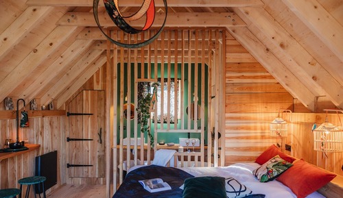 Luxury Cabin, Ensuite, Mountain View (Couple bain nordique)