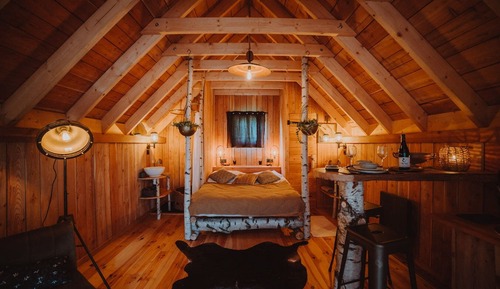 Superior Cabin, Private Bathroom, Mountain View (Couple avec spa)