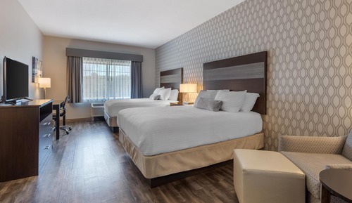 Standard Room, 2 Queen Beds, Non Smoking, Refrigerator & Microwave