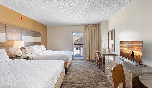 Deluxe Room, 2 Queen Beds, Non Smoking (Side Ocean View)