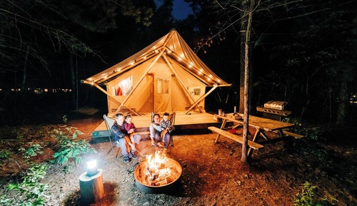 Canadian Tent by the Brook