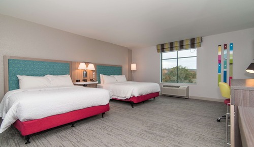 Room, 2 Queen Beds, Handicap Accessible, Non Smoking (Mobility & Hearing, Roll-in Shower)