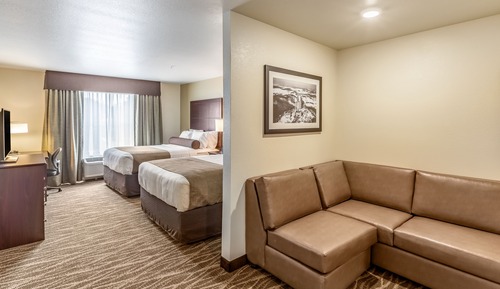 Suites,  2 Queen Beds with Sofa Bed, Audible/Visual Alert, Non Smoking