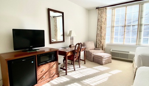 Single Room, 2 Double Beds, Courtyard View