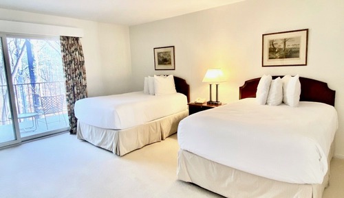 Single Room, 2 Double Beds, Balcony, Mountain View