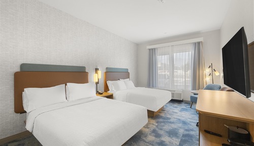 Room, 2 Queen Beds, Refrigerator & Microwave