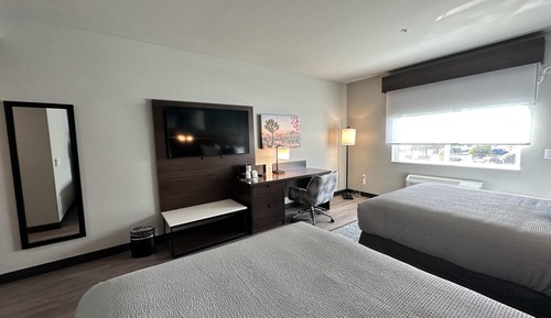 Standard Room, 2 Queen Beds, Accessible, Refrigerator & Microwave (Walk-in Shower)
