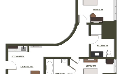 Premier Suite, 2 Bedrooms, Roll-in Shower