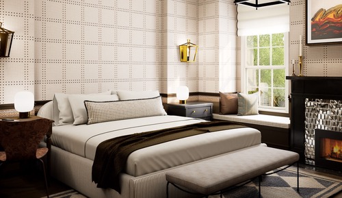 Deluxe Double Room, 1 Queen Bed, Fireplace