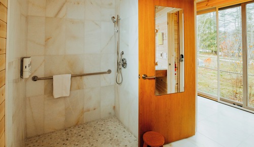 Superior Cabin, 1 King Bed, Roll-in Shower, Garden View