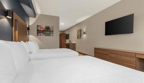 Suite, 2 Queen Beds, Non Smoking (Shower Only;with Single Sofabed)