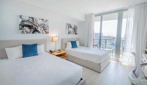 Deluxe Studio, 2 Double Beds, Balcony