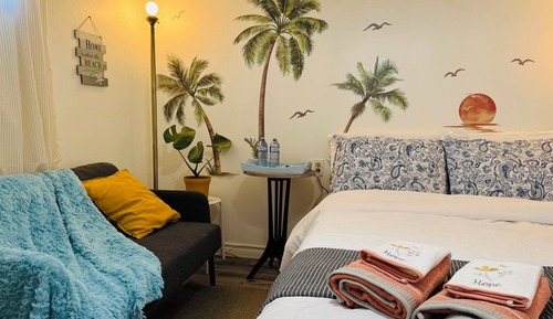Economy Double Room, Kitchen, Courtyard View