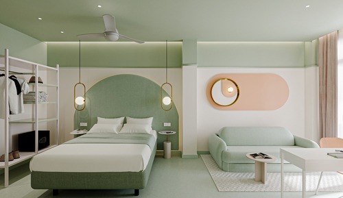 Panoramic Quadruple Room, 1 Queen Bed with Sofa bed, Sea View